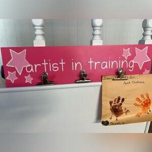 “Artist in Training” Art Display Sign